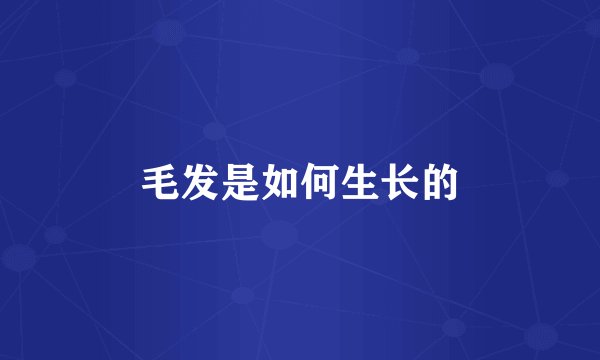 毛发是如何生长的