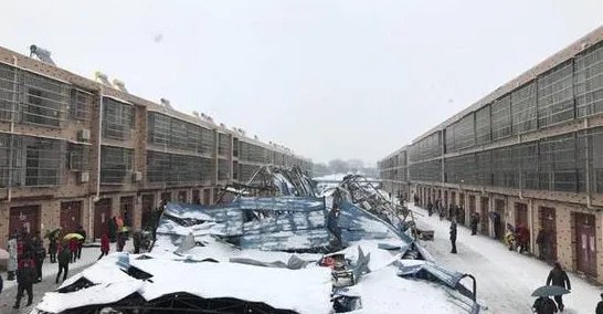 大雪压垮菜市场 13名被困群众被救出