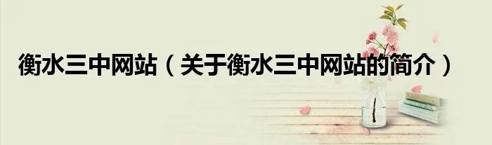 衡水三中网站（关于衡水三中网站的简介）