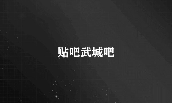 贴吧武城吧