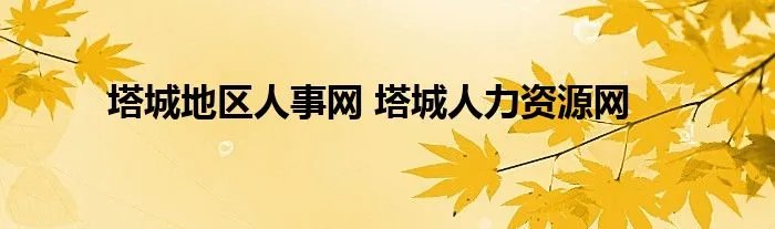 塔城地区人事网 塔城人力资源网