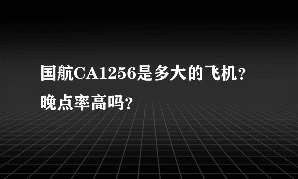 国航CA1256是多大的飞机？晚点率高吗？