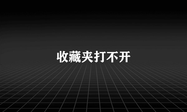 收藏夹打不开