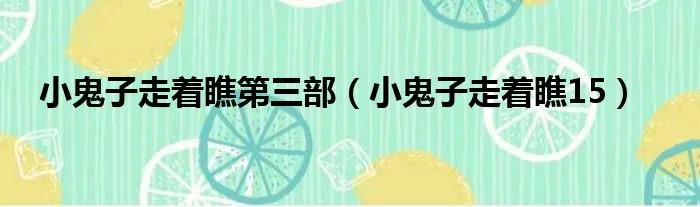 小鬼子走着瞧第三部（小鬼子走着瞧15）