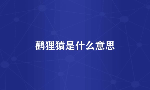 鹳狸猿是什么意思
