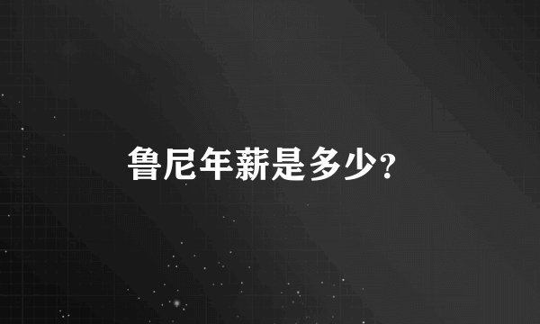 鲁尼年薪是多少？