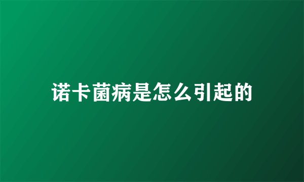 诺卡菌病是怎么引起的