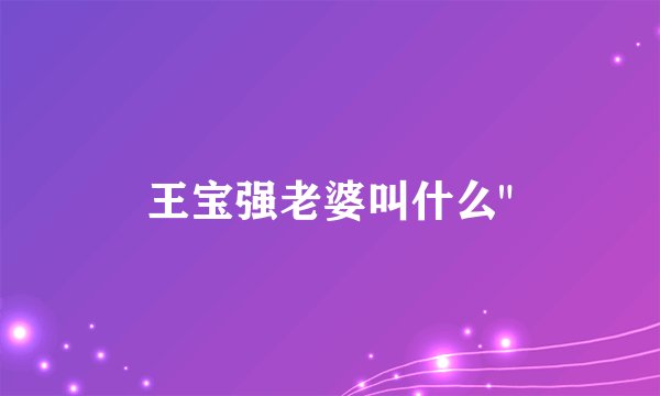王宝强老婆叫什么