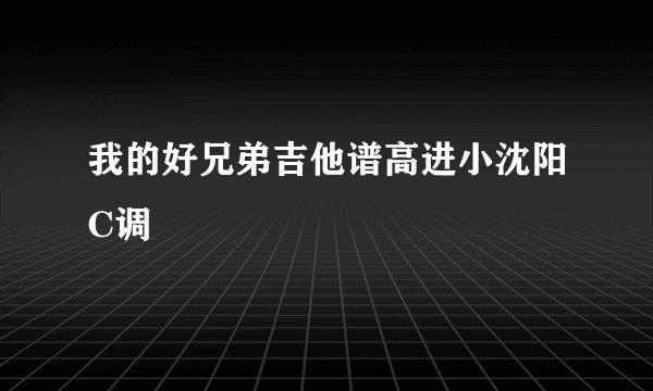 我的好兄弟吉他谱高进小沈阳C调