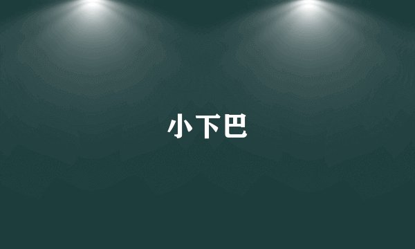 小下巴