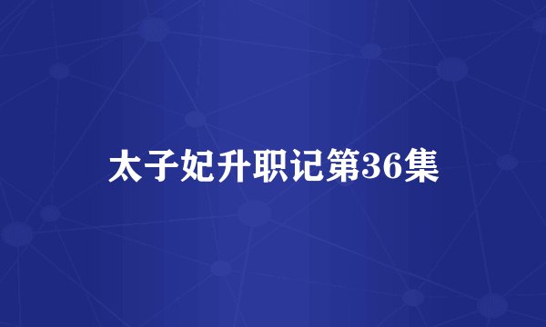 太子妃升职记第36集