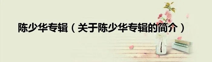 陈少华专辑（关于陈少华专辑的简介）