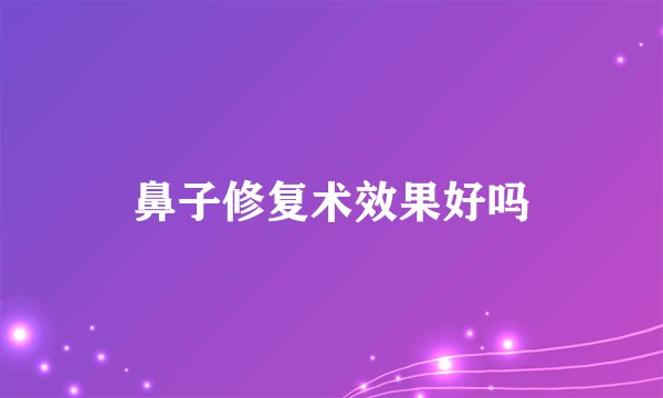 鼻子修复术效果好吗