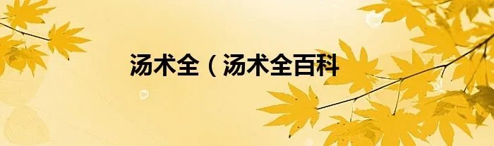 汤术全（汤术全百科