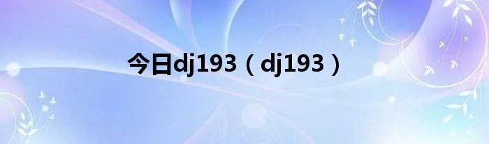 今日dj193（dj193）