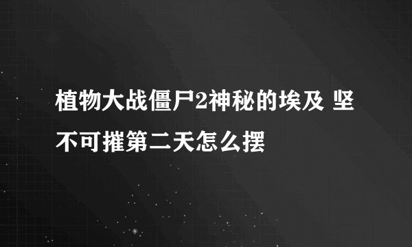 植物大战僵尸2神秘的埃及 坚不可摧第二天怎么摆