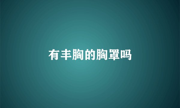 有丰胸的胸罩吗