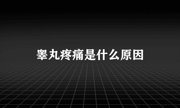 睾丸疼痛是什么原因
