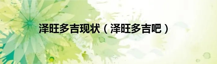 泽旺多吉现状（泽旺多吉吧）