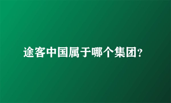 途客中国属于哪个集团？