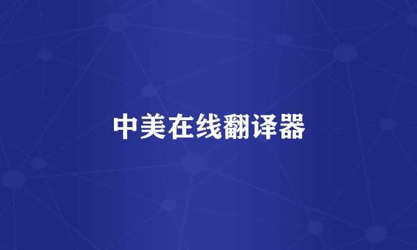 中美在线翻译器