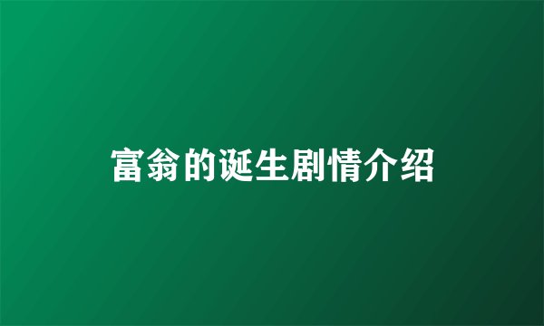 富翁的诞生剧情介绍