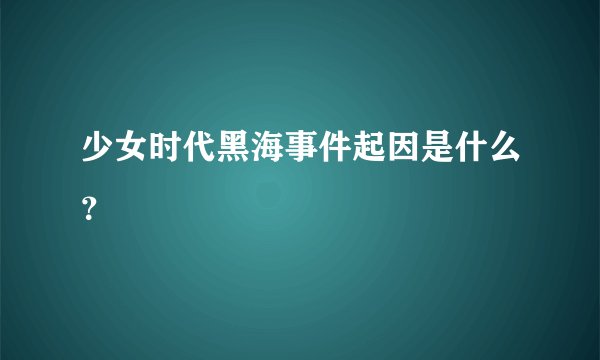 少女时代黑海事件起因是什么？