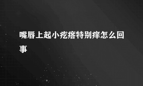 嘴唇上起小疙瘩特别痒怎么回事