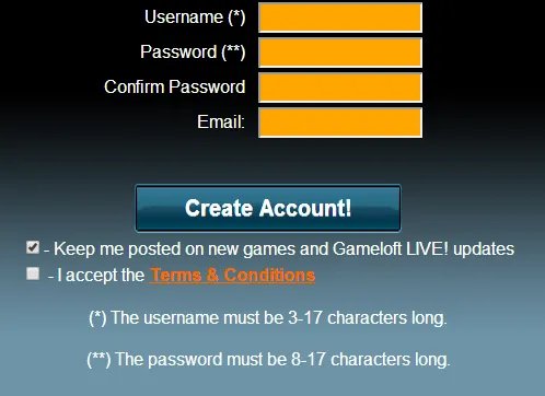 gameloft live