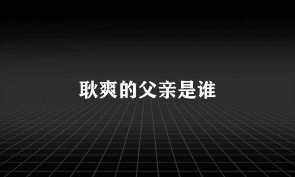耿爽的父亲是谁