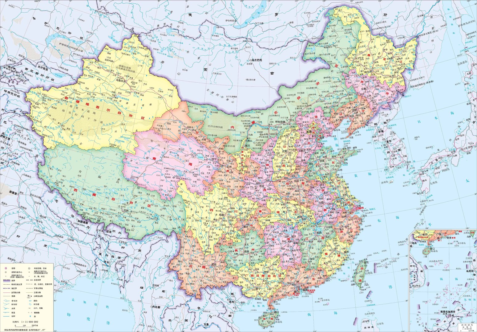 全国地图高清版大图片