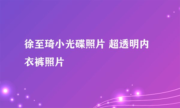 徐至琦小光碟照片 超透明内衣裤照片