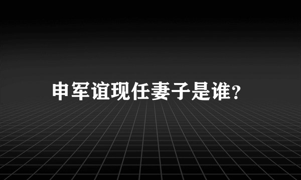申军谊现任妻子是谁？