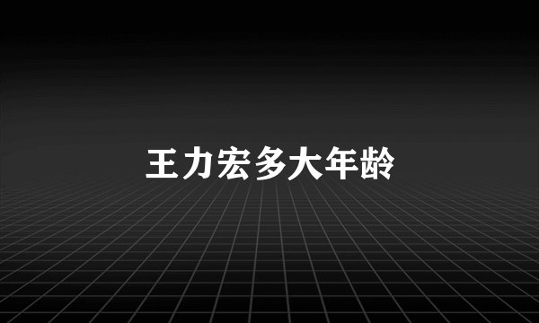 王力宏多大年龄