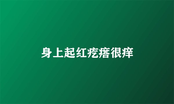 身上起红疙瘩很痒