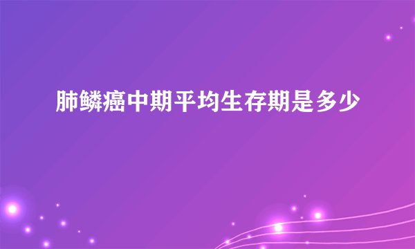 肺鳞癌中期平均生存期是多少