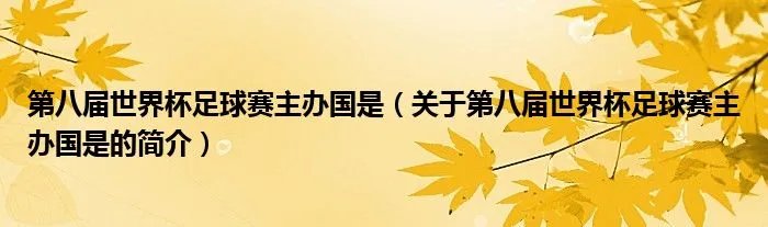 第八届世界杯足球赛主办国是（关于第八届世界杯足球赛主办国是的简介）