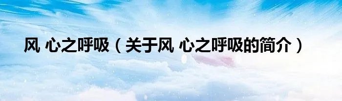 风 心之呼吸（关于风 心之呼吸的简介）