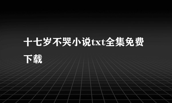 十七岁不哭小说txt全集免费下载