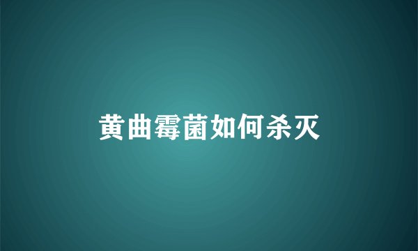 黄曲霉菌如何杀灭