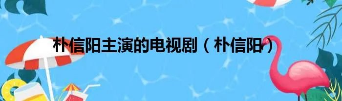 朴信阳主演的电视剧（朴信阳）