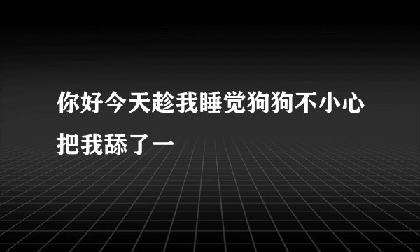 你好今天趁我睡觉狗狗不小心把我舔了一