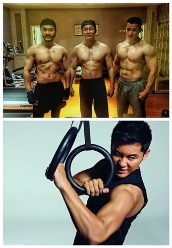 李晨晒肌肉照露上半身 肌肉健硕身材完美