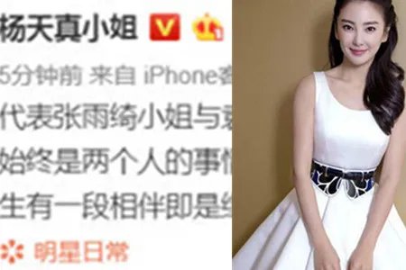 张雨绮隔空怼大s 发布声明与袁巴元协议离婚