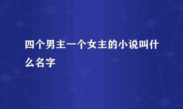 四个男主一个女主的小说叫什么名字