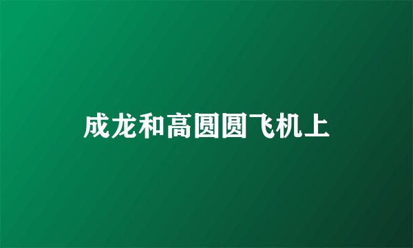 成龙和高圆圆飞机上
