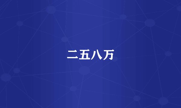 二五八万