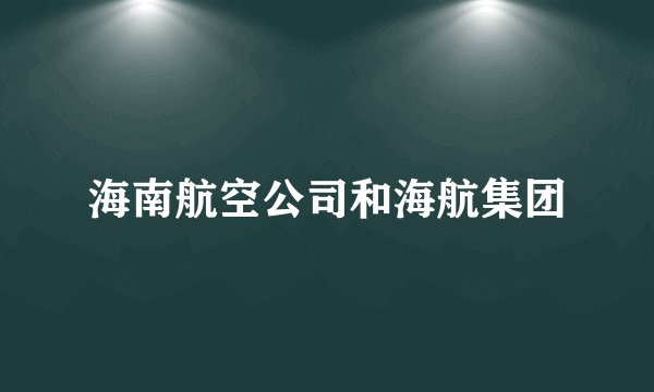 海南航空公司和海航集团