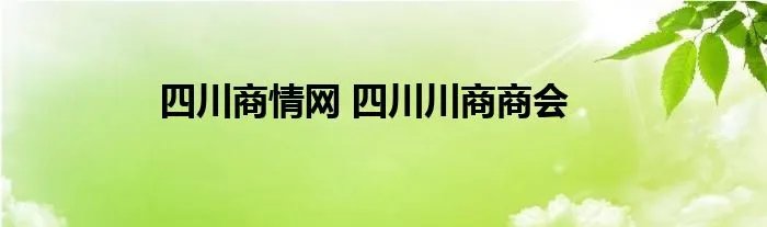 四川商情网 四川川商商会