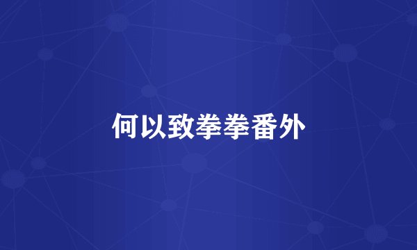 何以致拳拳番外